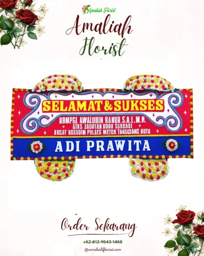 Karangan Bunga Ucapan Selamat di Les